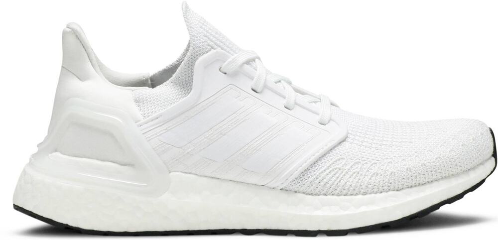 Adidas Ultraboost 20 Road Running Shoes Knit Cushioned Cloud White 6